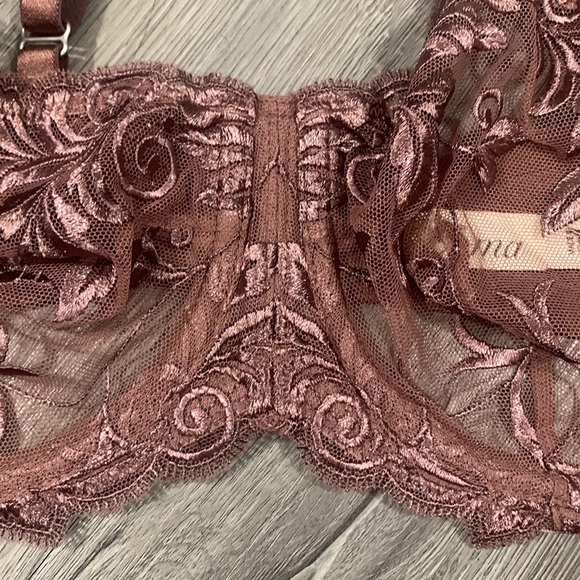 SOMA Sensuous Lace Unlined Nutmeg Underwire Bra NWT size 34C - Picture 3 of 10